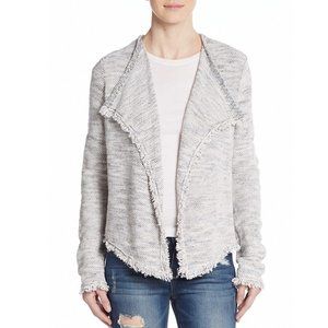 Joie Nalah Gray Tweed Drape Sweater Jacket